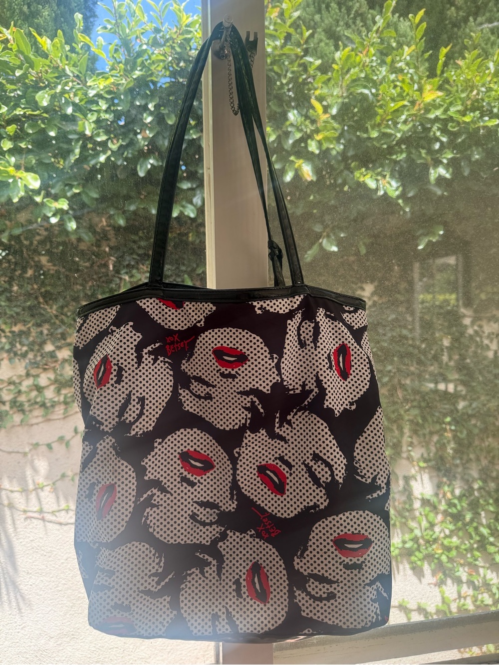 Vintage Y2K Betseyville Betsey Johnson Marilyn Monroe Pop Art Tote with Charms